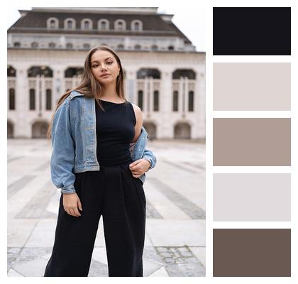 Trendsetting Look Streetinspired Bold Statement Editorial Photography Image