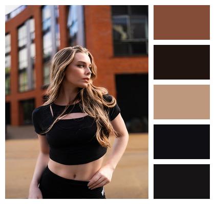 Casual Sophistication Dynamic Pose Effortless Chic Streetinspired Image