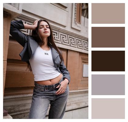 Editorial Look Fashion Modern Portrait Model Offduty Image