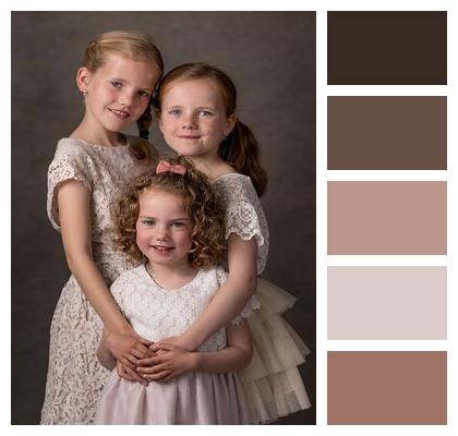 Children Sisters Family Girls Image