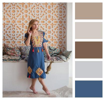 Posing Moroccan Style Woman Model Image