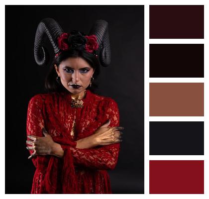 Female Costume Fashion Headshot Image