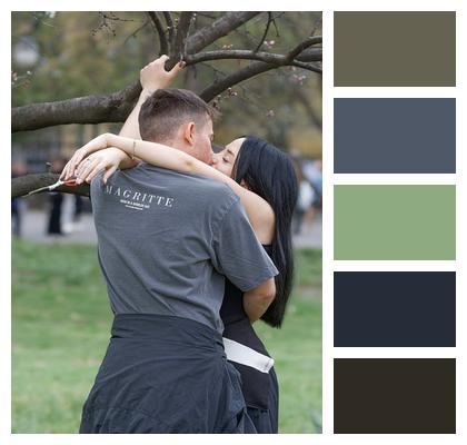 Boy Couple Spring Romantic Image