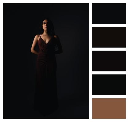 Modern Elegance Dark Woman Clothing Image
