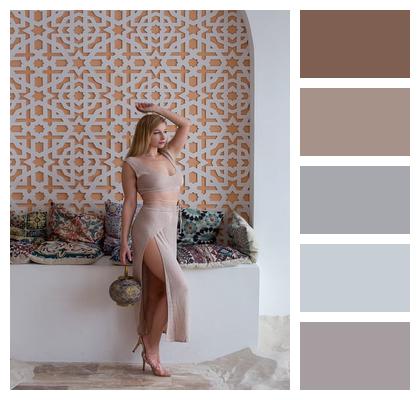 Woman Posing Blond Dancer Image