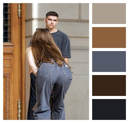 Outdoors Jeans Long Hair Building Image