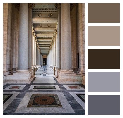Rome Church Colonnade St Pauls Basilica Image