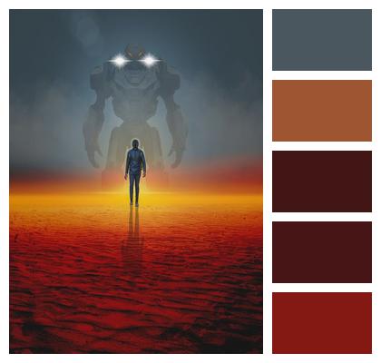 Design Wasteland Robot Barren Image