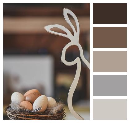 Eggs Silhouette Easter Nest Rabbit Image
