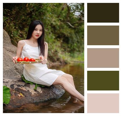Skirt Water Summer Day Trees Image