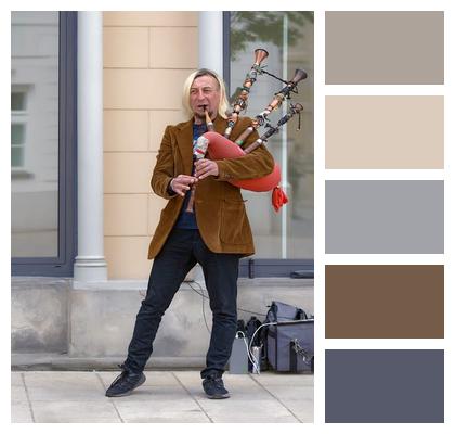 Bagpipe Playing Outdoors Attraction Image