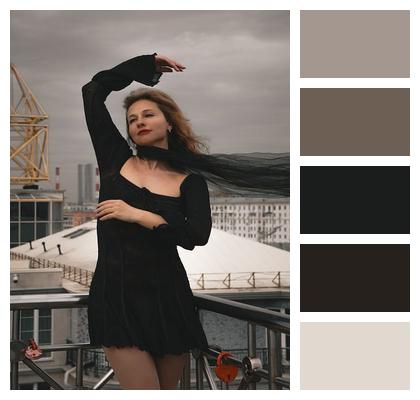 Black Dress Architecture Gothic Plume Image