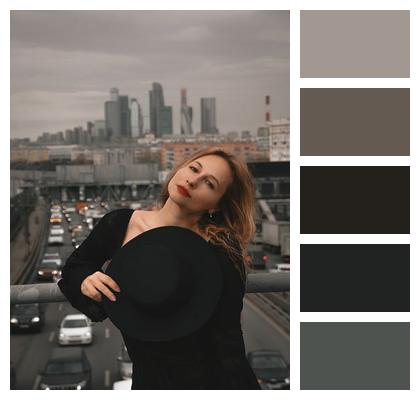 Road Track Black Clothes City Image