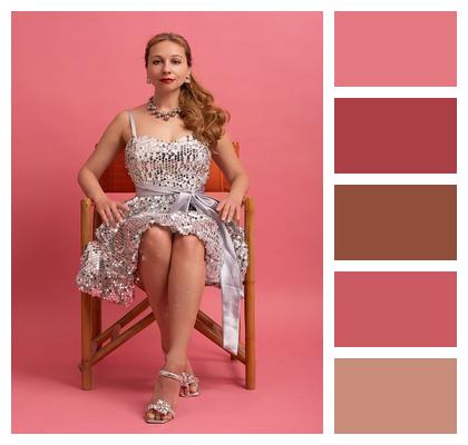 Glamor Fashion Woman Pose Image
