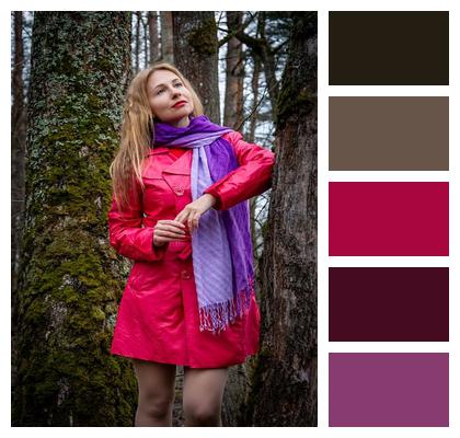 Casual Woman Blond Autumn Walk Image