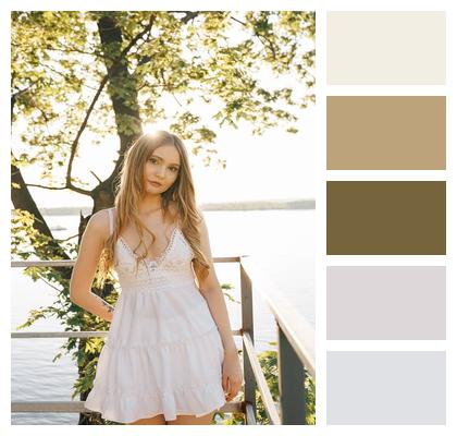 Model Hair Sunset Modeling Image