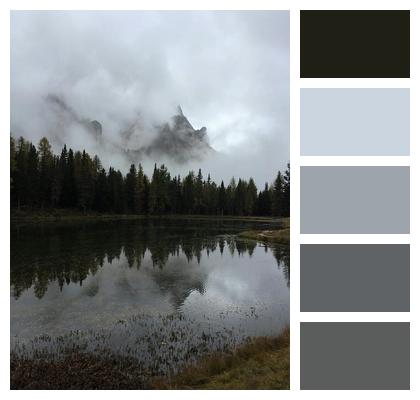 Mountain Lake Water Forest Image