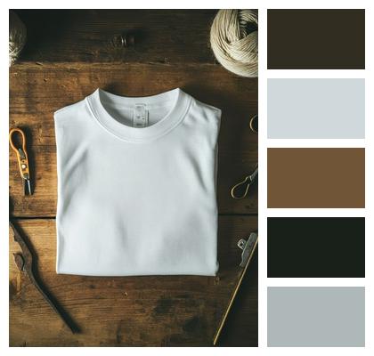 Tshirt Wooden Surface Merch Craft Image