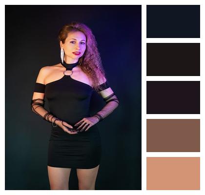 Portrait Gothic Dress Black Dress Model Image