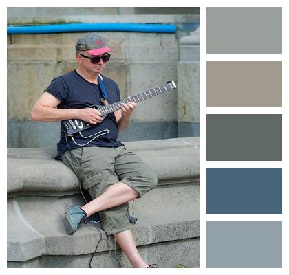 Sunglasses Public Place Electric Guitar Casual Image