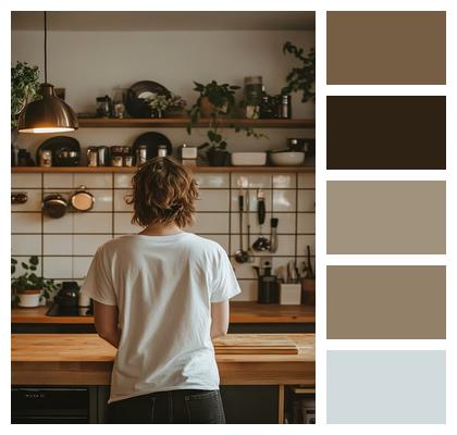 At Home Setup Nature White Tshirt Image