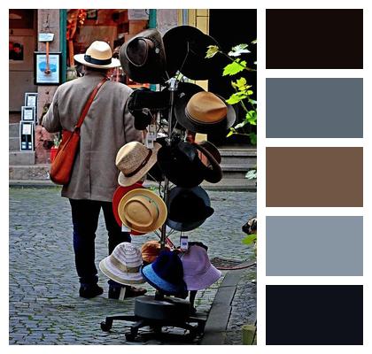 Hat Shop Man With Hat Cap Street Photography Image