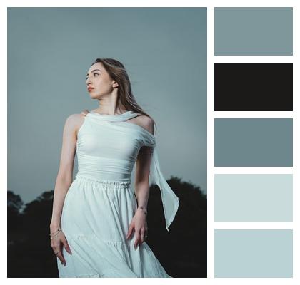 Ethereal Beauty Fashion Editorial Cinematic Portrait Timeless Elegance Image