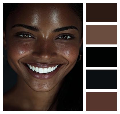 Black Smiling Smile Model Image