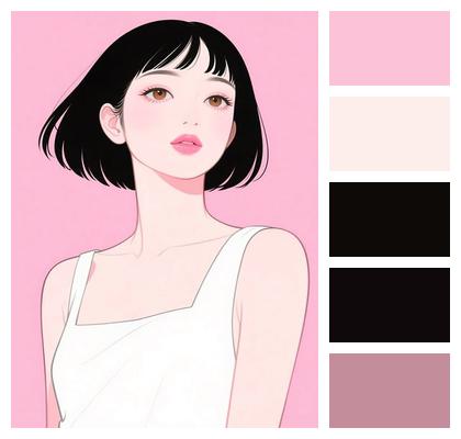 Cute Happiness Woman Lipstick Image