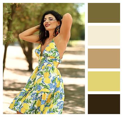 Woman Fashion Model Dress Image