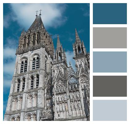 Gothic Church Historical Rouen Cathedral Image
