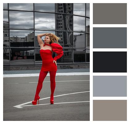 Crosswalk Brightly Fashion Model Image