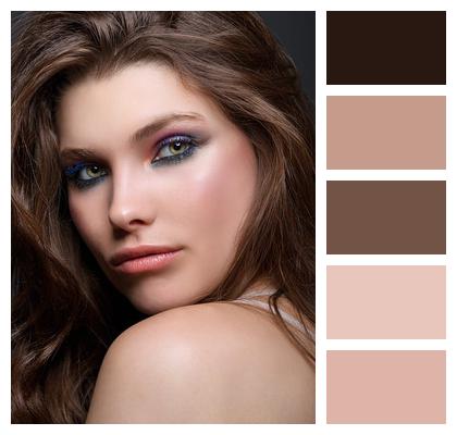 Glow Retouching Model Face Image