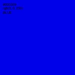 #0000E9 - Blue Color Image