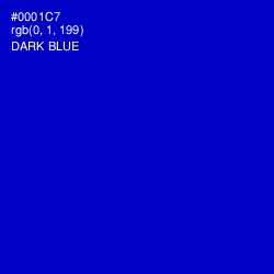 #0001C7 - Dark Blue Color Image