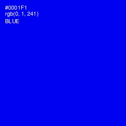 #0001F1 - Blue Color Image