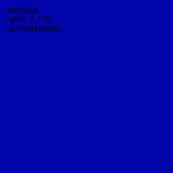 #0004AA - Ultramarine Color Image