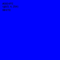 #0004FE - Blue Color Image