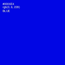 #0006E4 - Blue Color Image