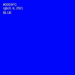 #0006FC - Blue Color Image