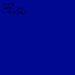 #000791 - Ultramarine Color Image