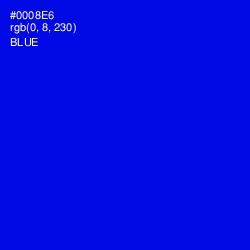 #0008E6 - Blue Color Image