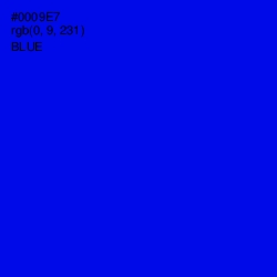 #0009E7 - Blue Color Image