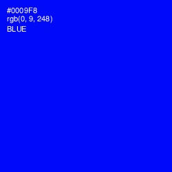 #0009F8 - Blue Color Image