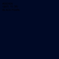 #000A26 - Black Pearl Color Image