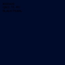 #000A2B - Black Pearl Color Image