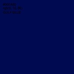 #000A50 - Gulf Blue Color Image