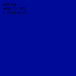 #000A98 - Ultramarine Color Image