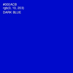 #000ACB - Dark Blue Color Image