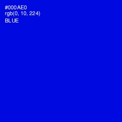 #000AE0 - Blue Color Image
